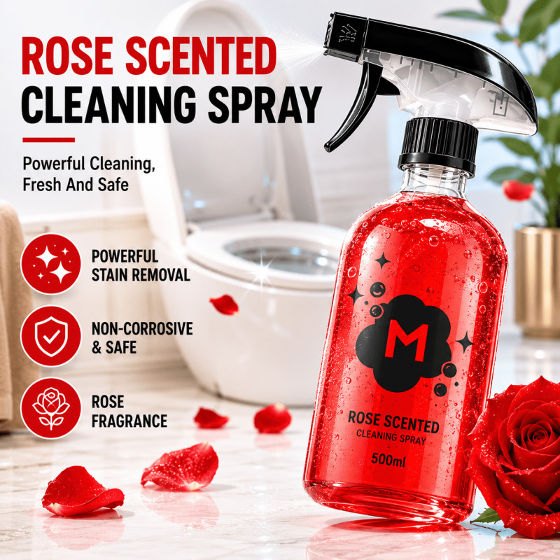 Home Fragrance Rose - Toilet Cleaner Rose Fragrance Stain Remover