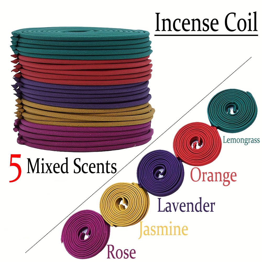 Home Fragrance Rose - High-Quality Classic Spiral Incense Mixed Set,