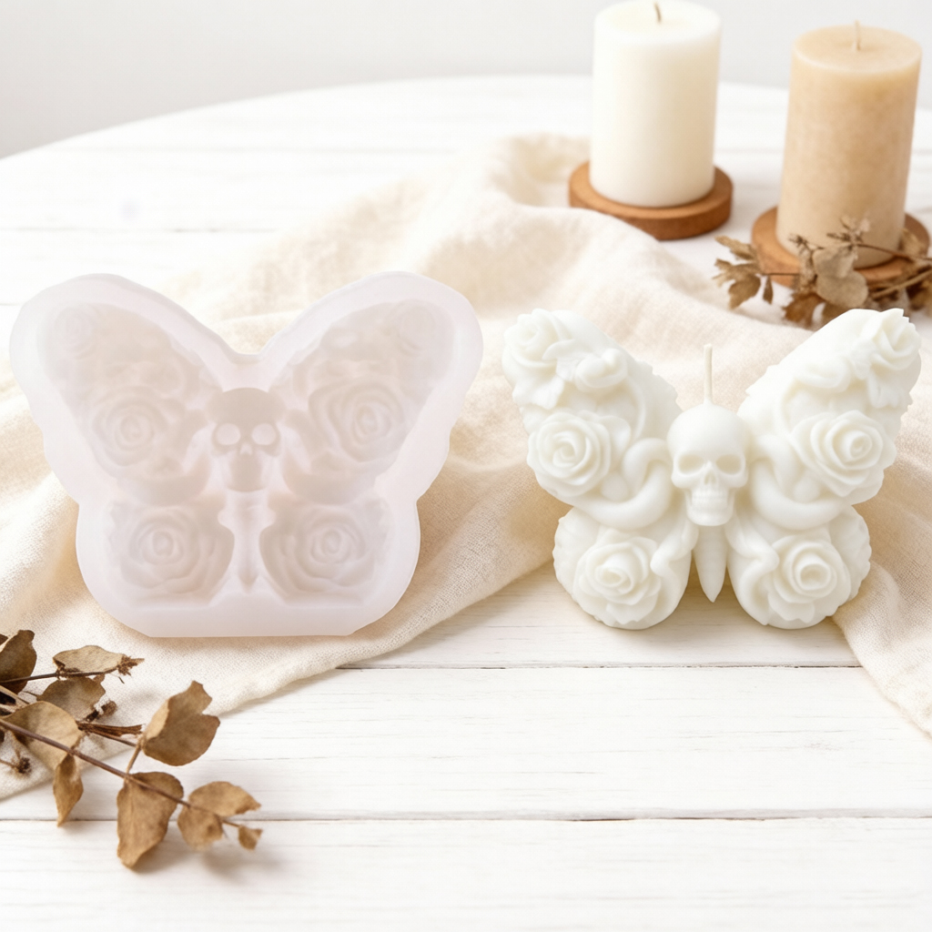 3D Skull Rose Hand Candle Sili - огляд і ціна Home Fragrance Rose