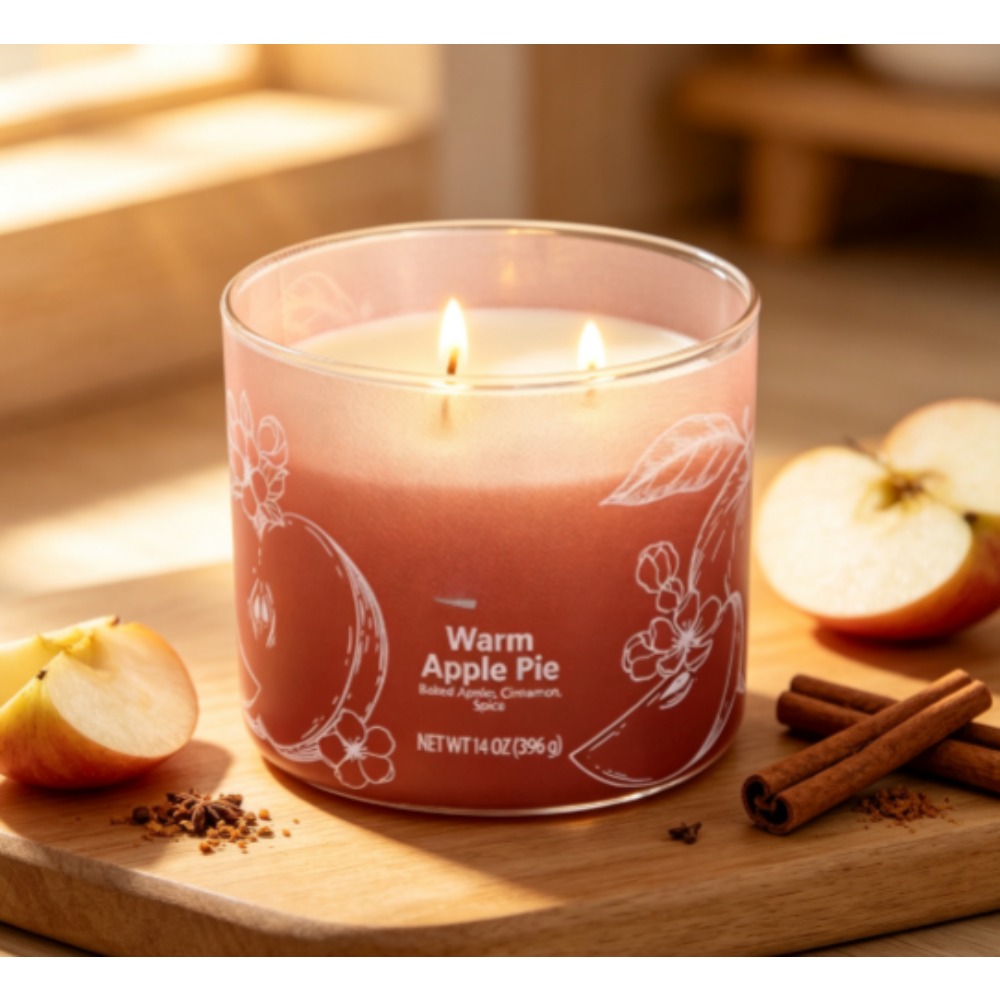 Warm Apple Pie Scented Candle  - огляд і ціна Home Fragrance Jar