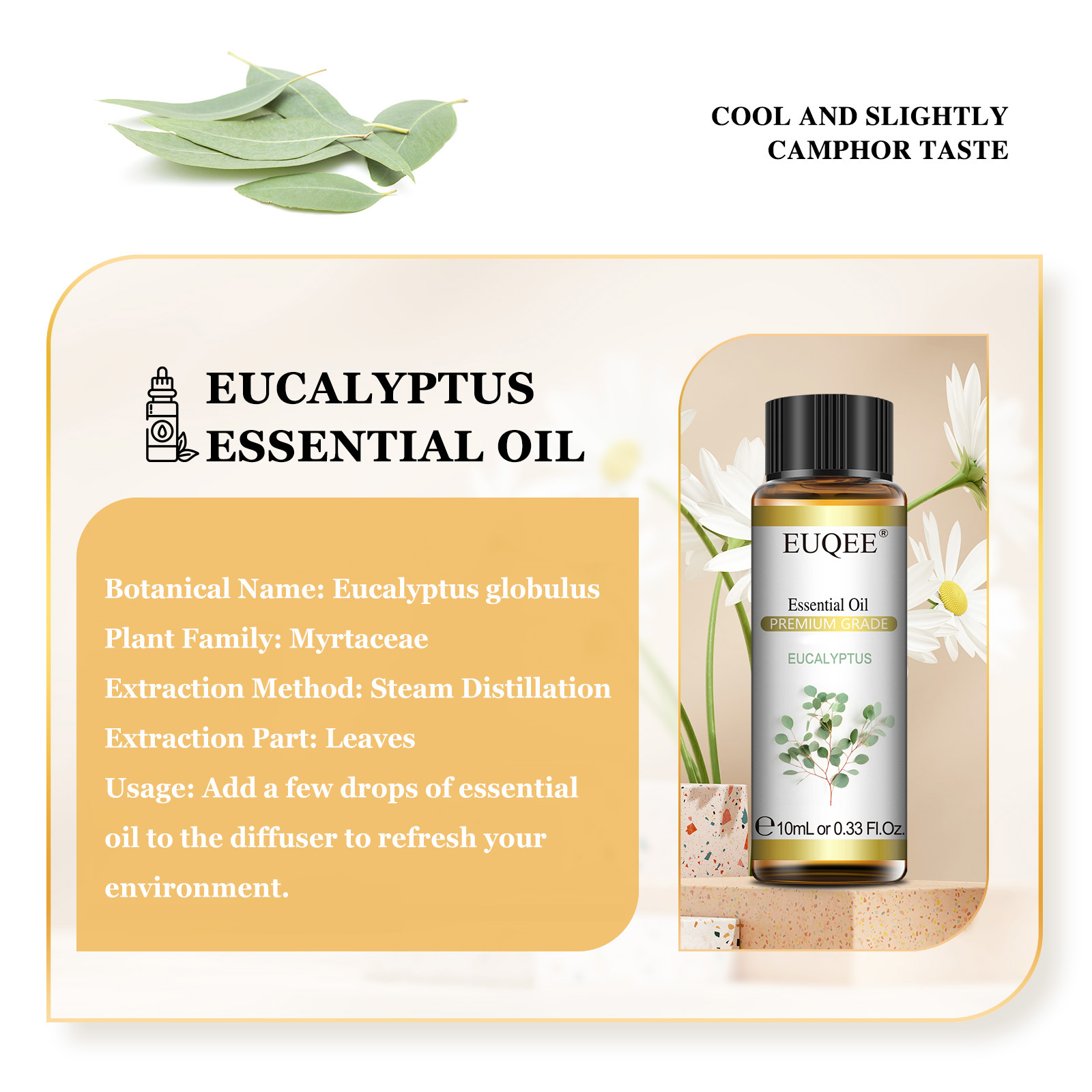 EUQEE 10ML Natural Essential O - огляд і ціна Home Fragrance Eucalyptus
