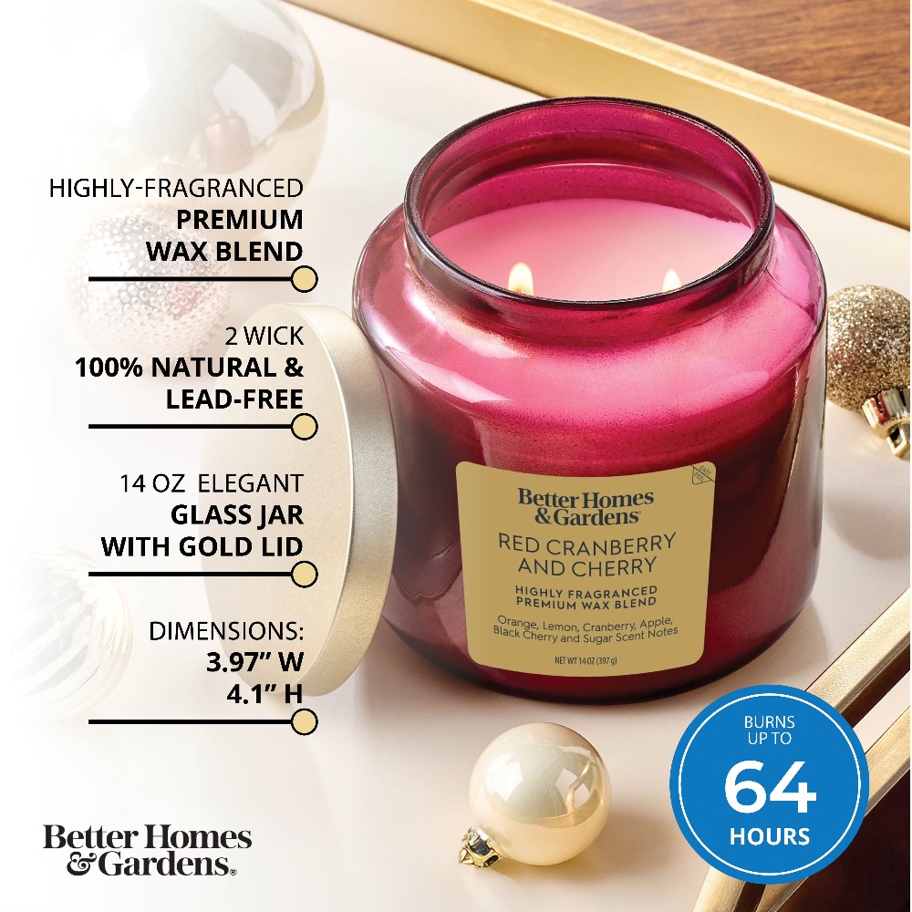 Red Glass Jar Candle with Gold - огляд і ціна Home Fragrance Usa